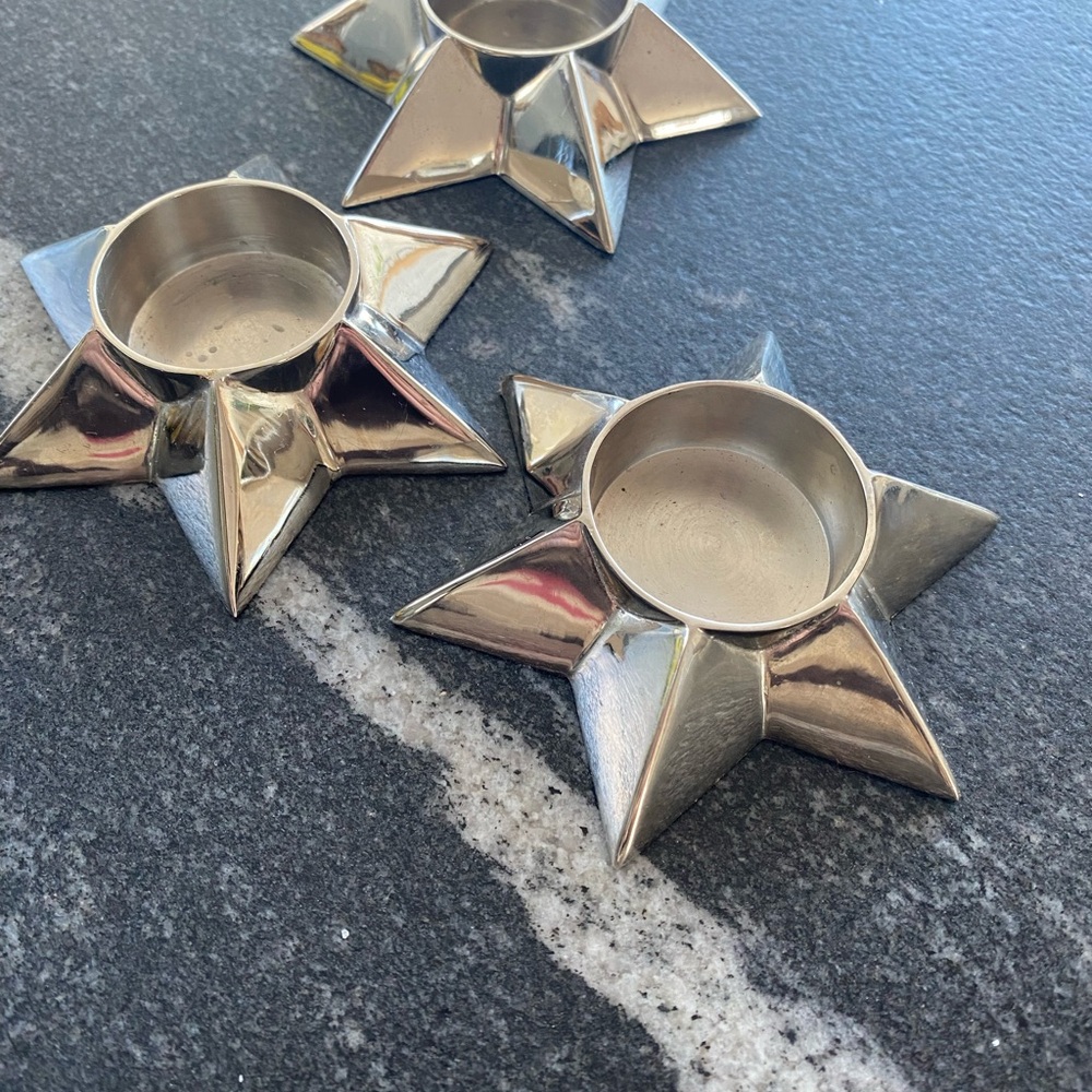 Crate&Barrel Stainless Steel ⭐️ Tea light holders